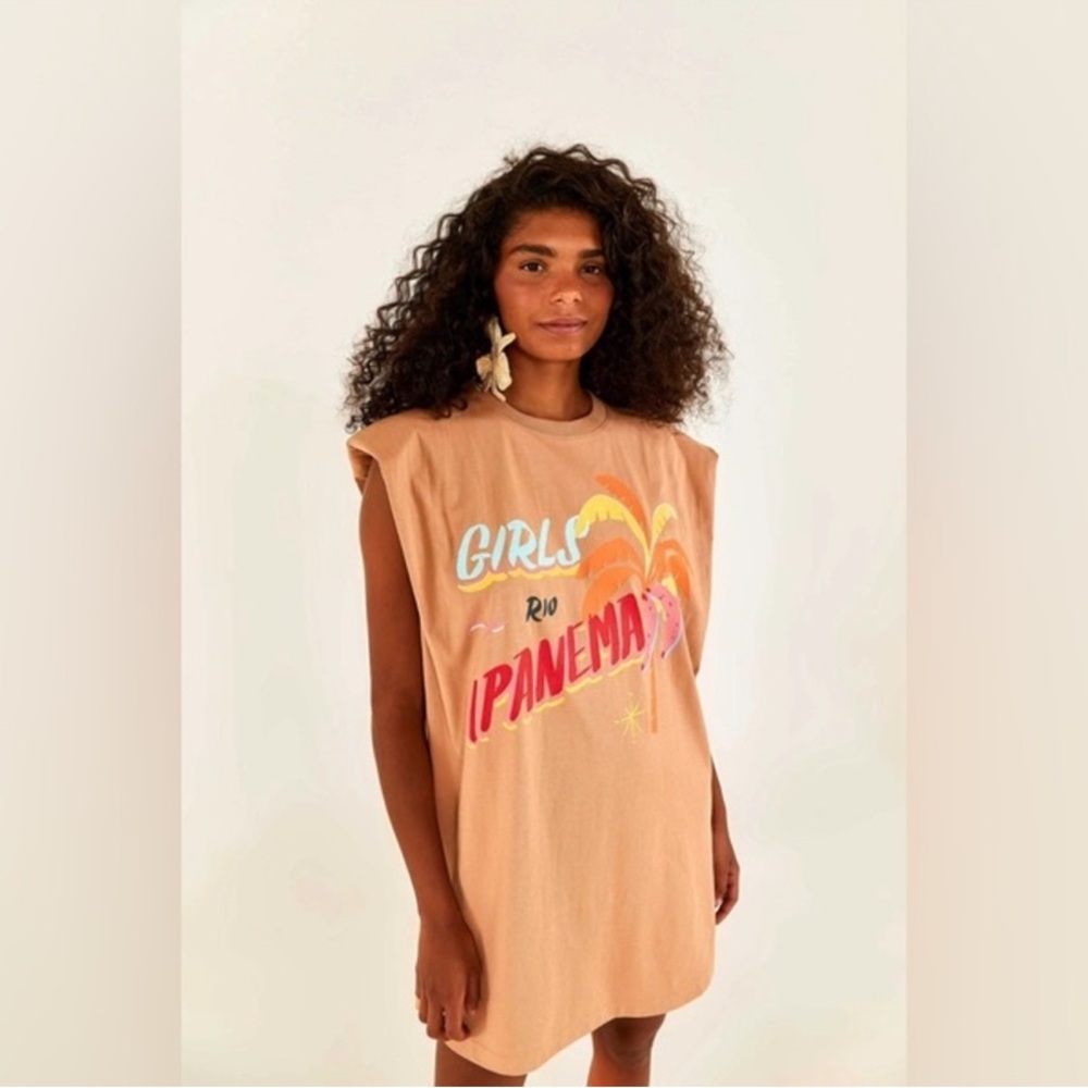 FARM Rio Ipanema Graphic Mini T-Shirt Dress  Size S